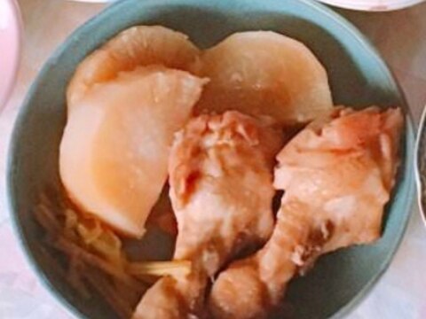 炊飯器におまかせ 手羽と大根の煮物